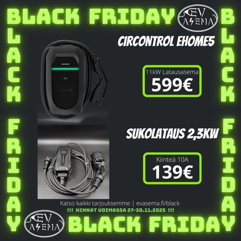 sähköauton lataus black friday
